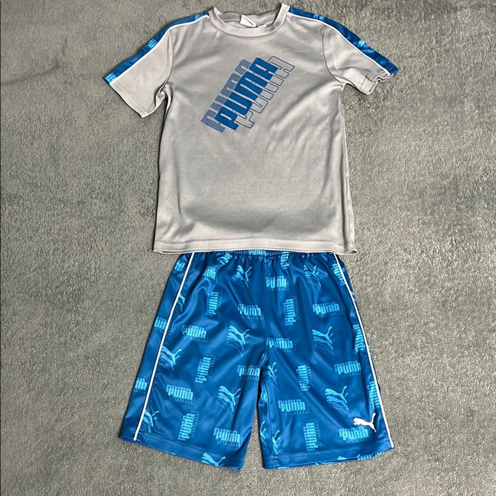 Puma Gray and Blue Athletic Set